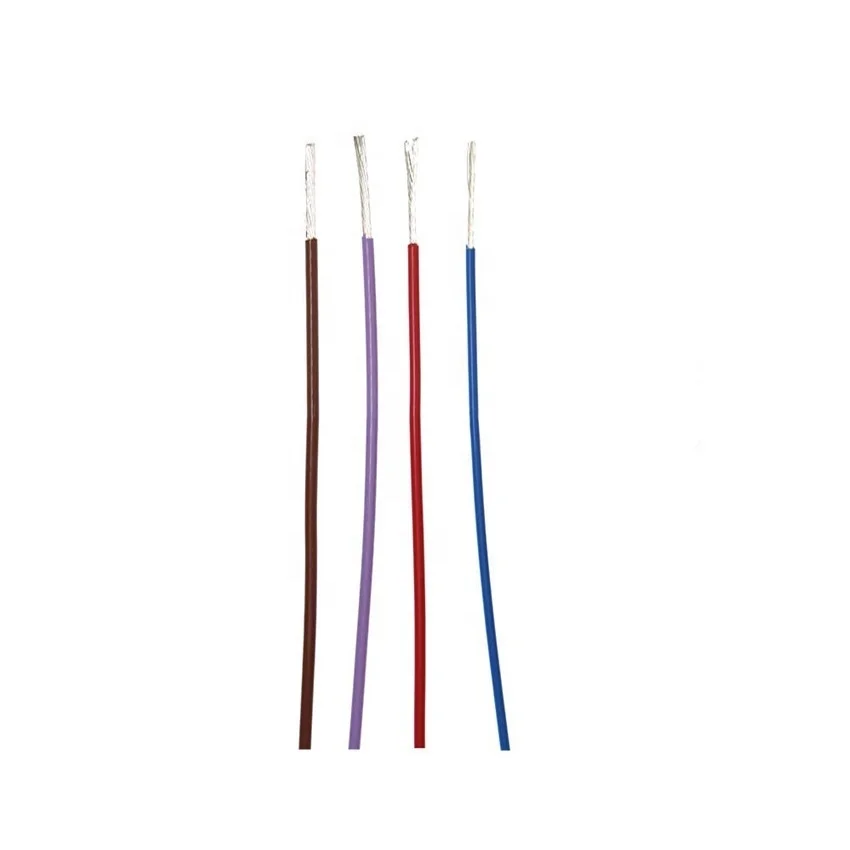 High Temperature Low Voltage 26 Awg Silver Copper Ptfe Wire  Cable