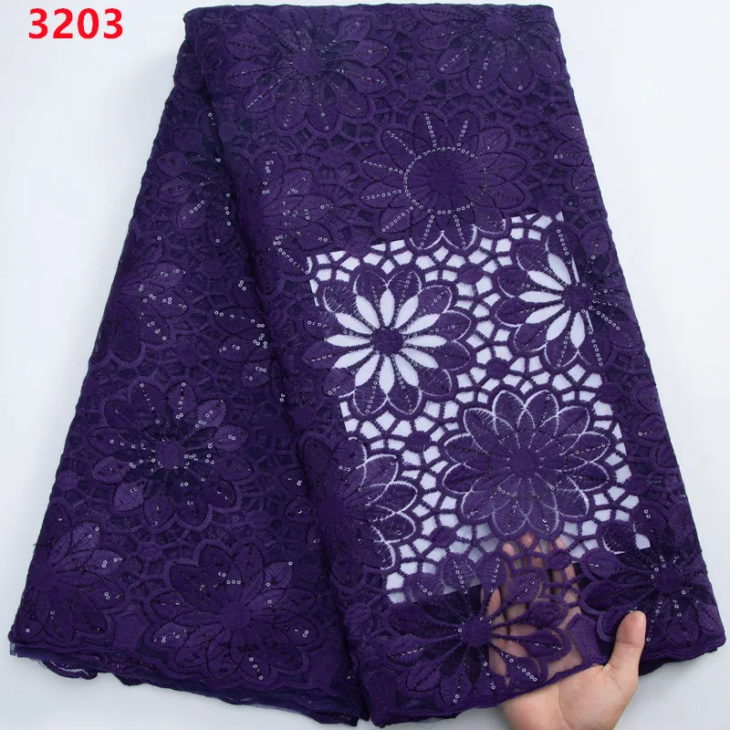 3203 Free Shipping African Milk Silk Lace Fabric High Quality Navy Blue French Net Lace Fabric with Sequins for Wedding Dresses