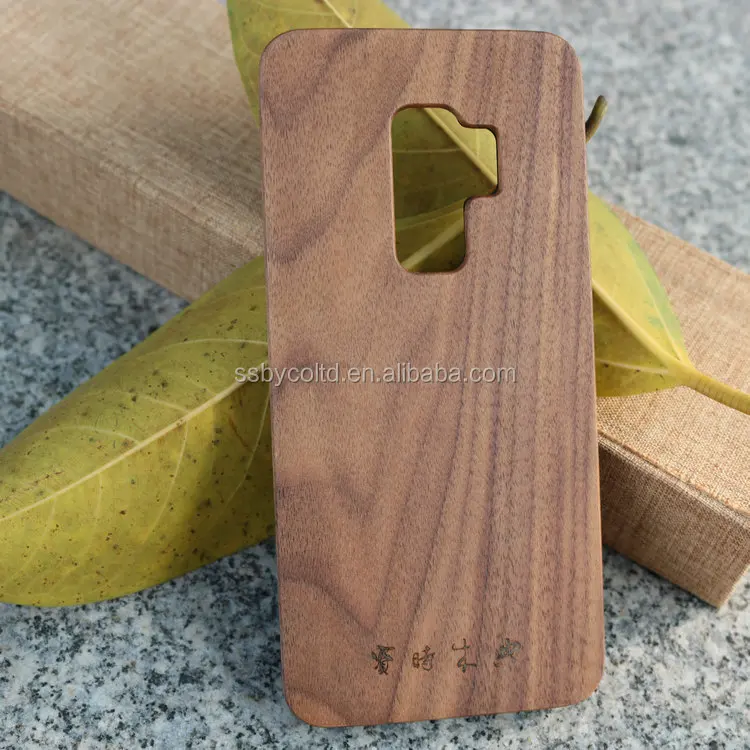 Custom Real Blank Wood Phone Case for iPhone\/Samsung Laser Engraved Wooden Unique Shock Bamboo Phone Cover Shell for Huawei