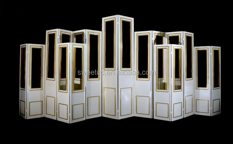 Wedding backdrop white gold color Simple European style screen wedding background for Wedding Decor