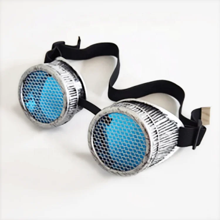 Party Retro Colored Lens Steampunk Glasses With Double Ocular Loupe Welding Goth Cosplay Vintage Goggles