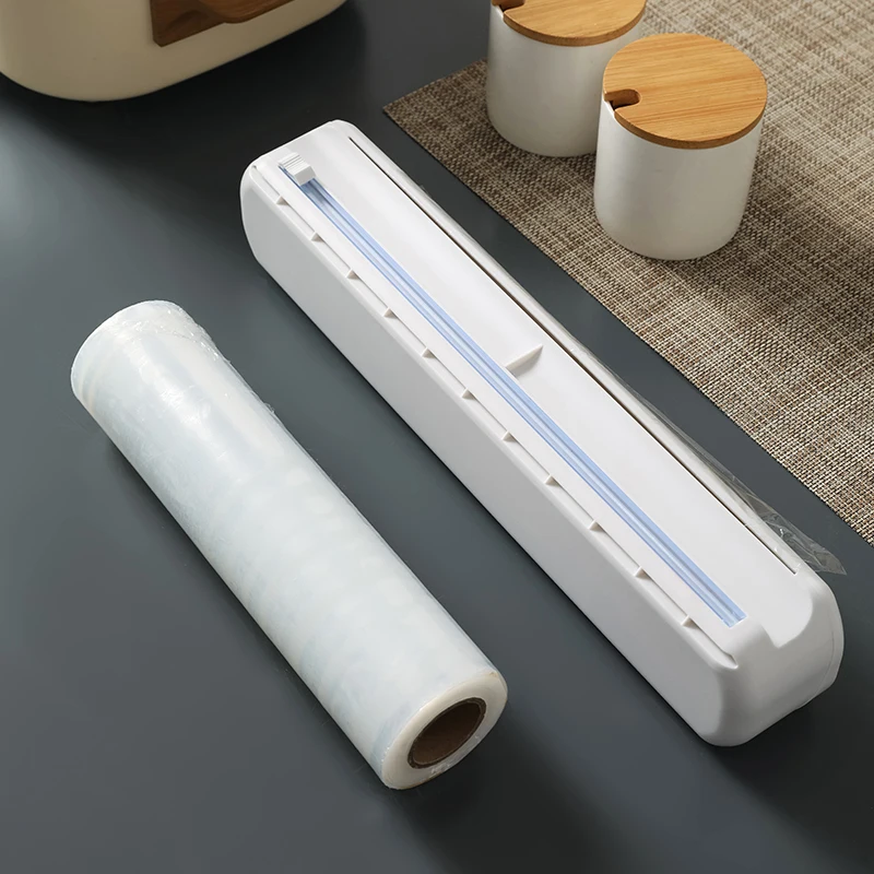 Household kitchen tool cling film holder cutter dispenser
