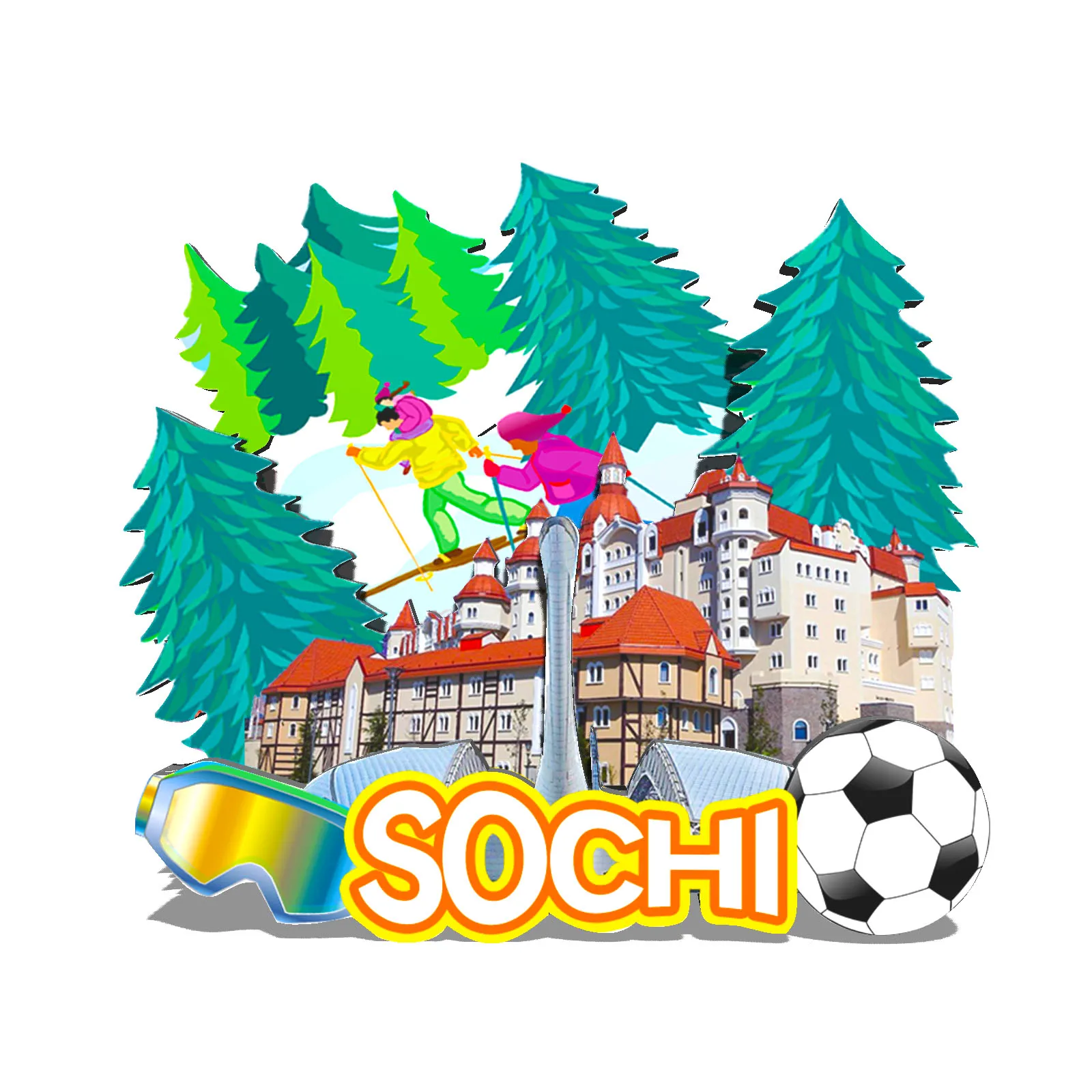 Магнит на холодильник Sochi Россия США магнит сувениры для путешествий подарки 3D классические домашние поделки