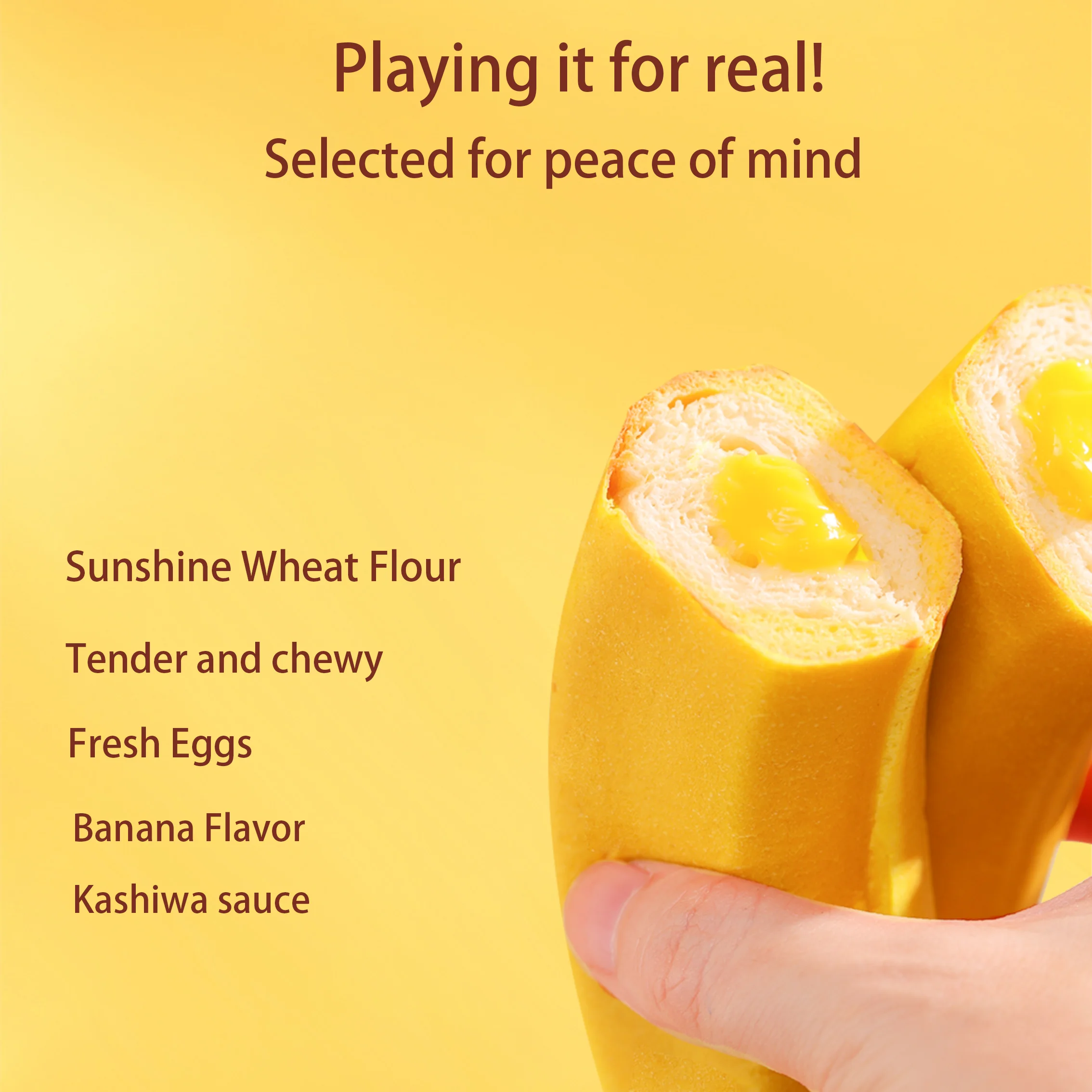 2kg Wholesale Hot Selling Custom Soft Banana Bread Breakfast Cake Whole box Wheat Flour soft bread with sweet fillings