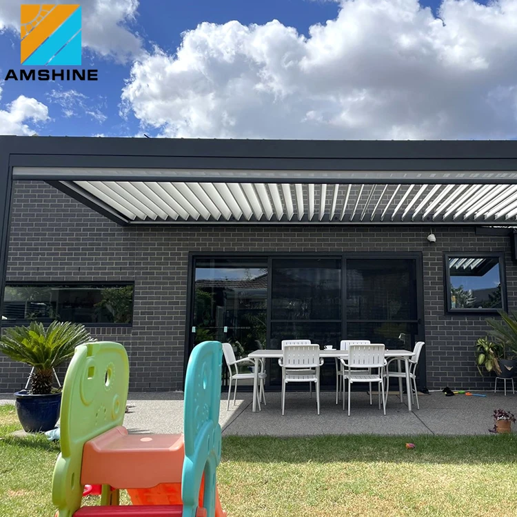 OEM/ODM Factory Hot Sell Outdoor Modern Waterproof Sunshade Aluminium Louvered Pergola For USA Market