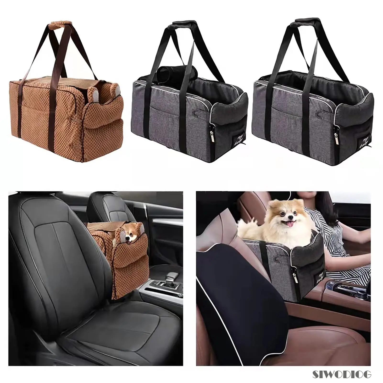 small pet carriers travel bag Pet charter car carrying pet safety seat center control bed