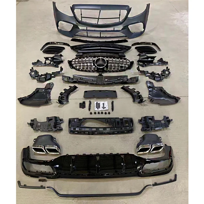 Body kit include front bumper assembly with grille rear lip tip exhaust for Mercedes benz E class W213 16 20 upgrade to E63 AMG