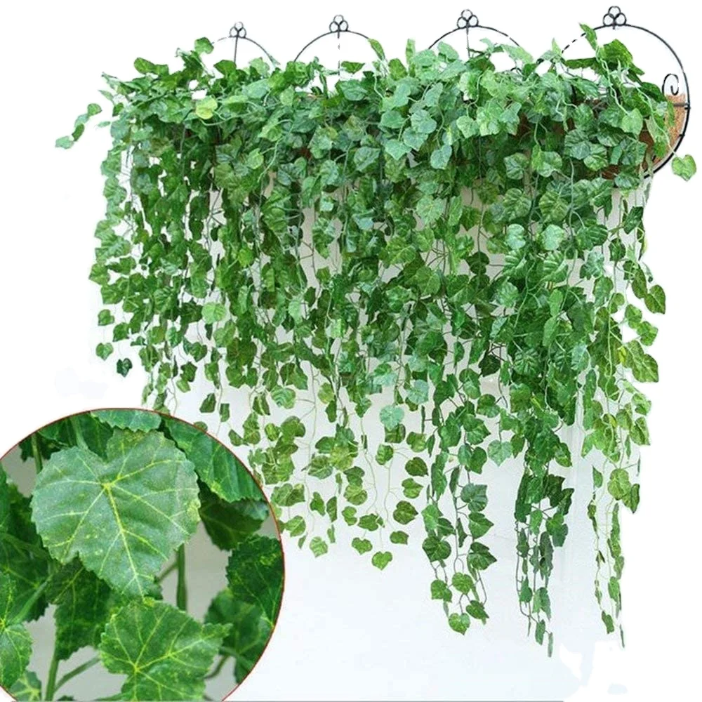INUNION Artificial ivy leaf plants for ivy Wall House Room, Indoor Greeny Chain for wedding wall decorative