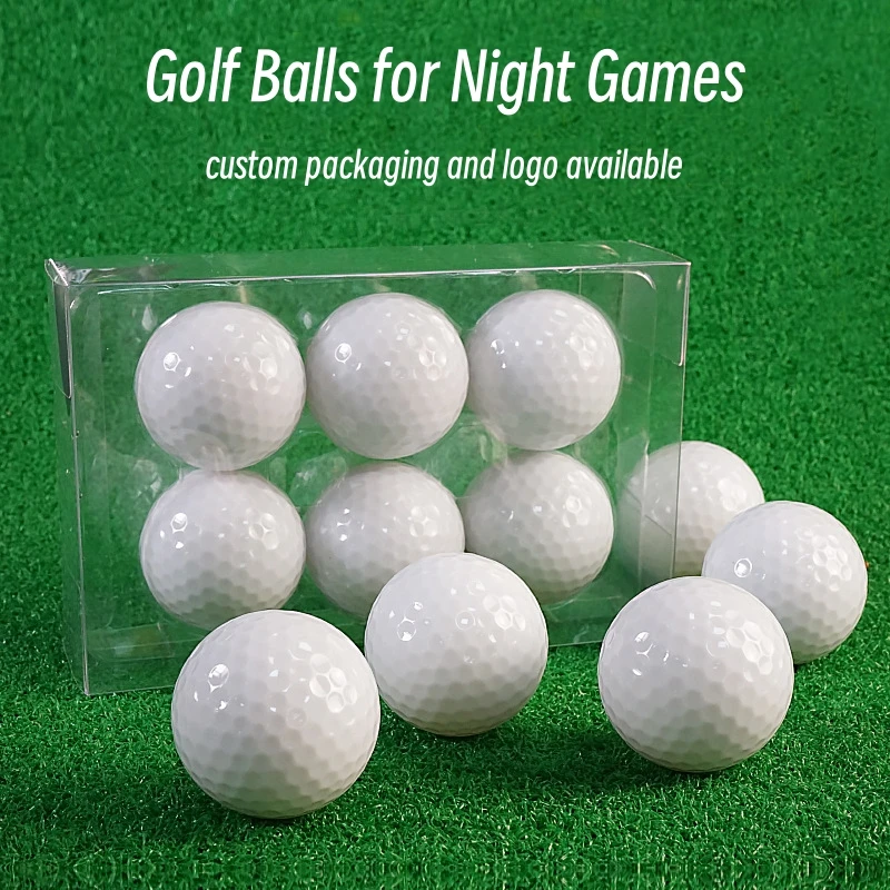 Wholesale High Quality Custom Logo Luminous LED Golf Ball for Golf Night Game