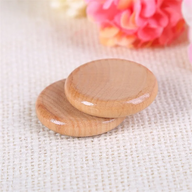 Custom unfinished wooden round piece blank beech wood Discs wood keychain accessories