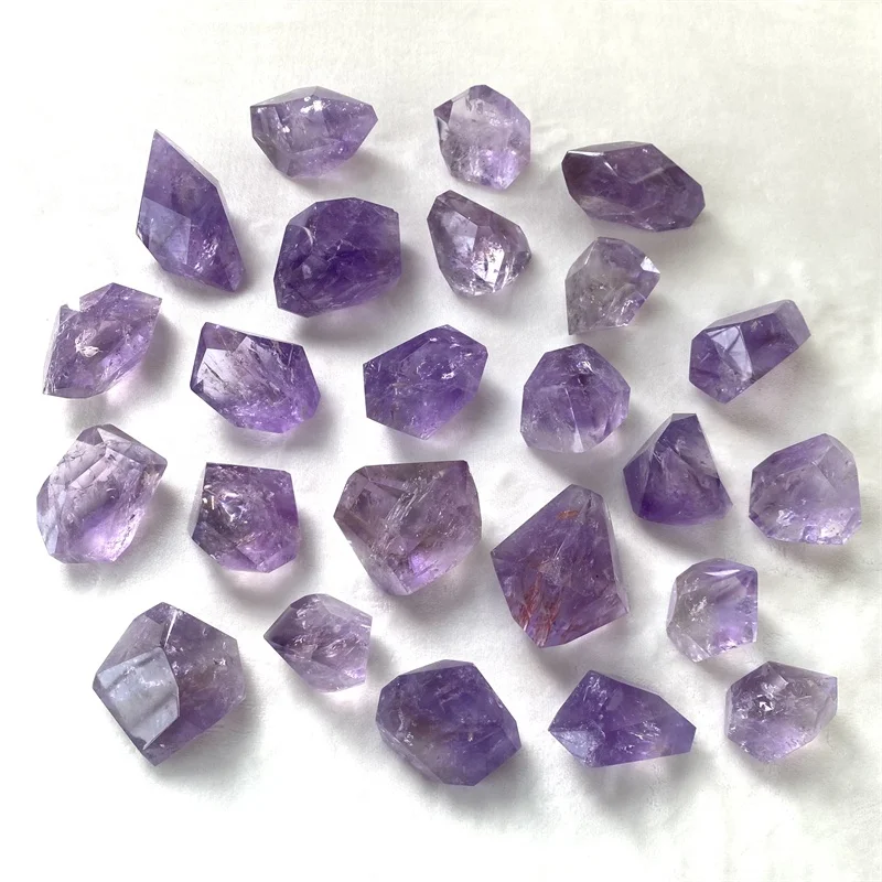 Purple Crystal Healing Stone Natural Amethyst Crystal Freeform For Decoration