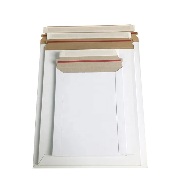 Custom A4A5C5 Recyclable Cardboard Envelope Document Mailers Envelopes For Express Delivery