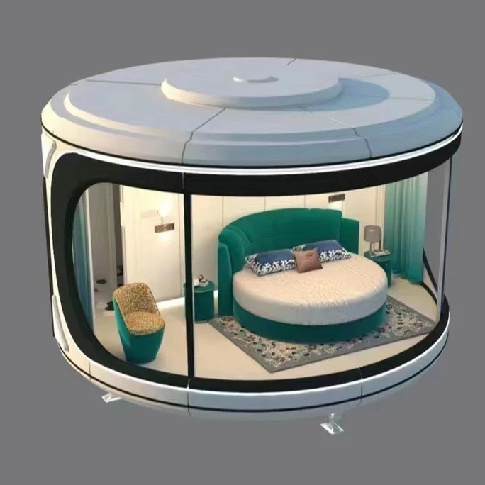Luban Cabin Circle House Smart Home Villa House 40ft Container Capsule House  Office Pod for  hotel
