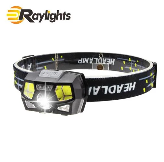 New Smart Sensor USB Rechargeable LED Headlight Flashlight Outdoor Glare Light Fishing Waterproof