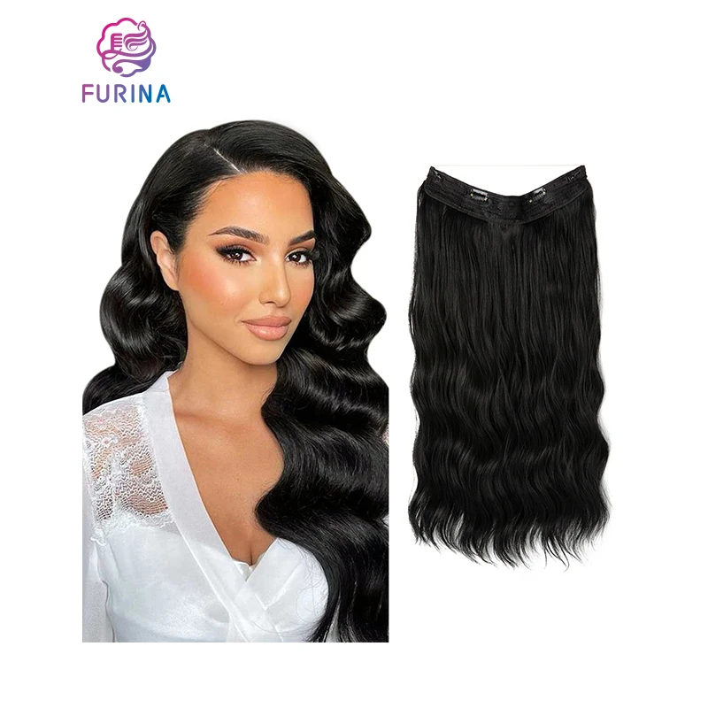 Wholesale 16 inch 20 inch water wave hair weft weave hair curly micro ring loop synthetic hair extension bundle for women