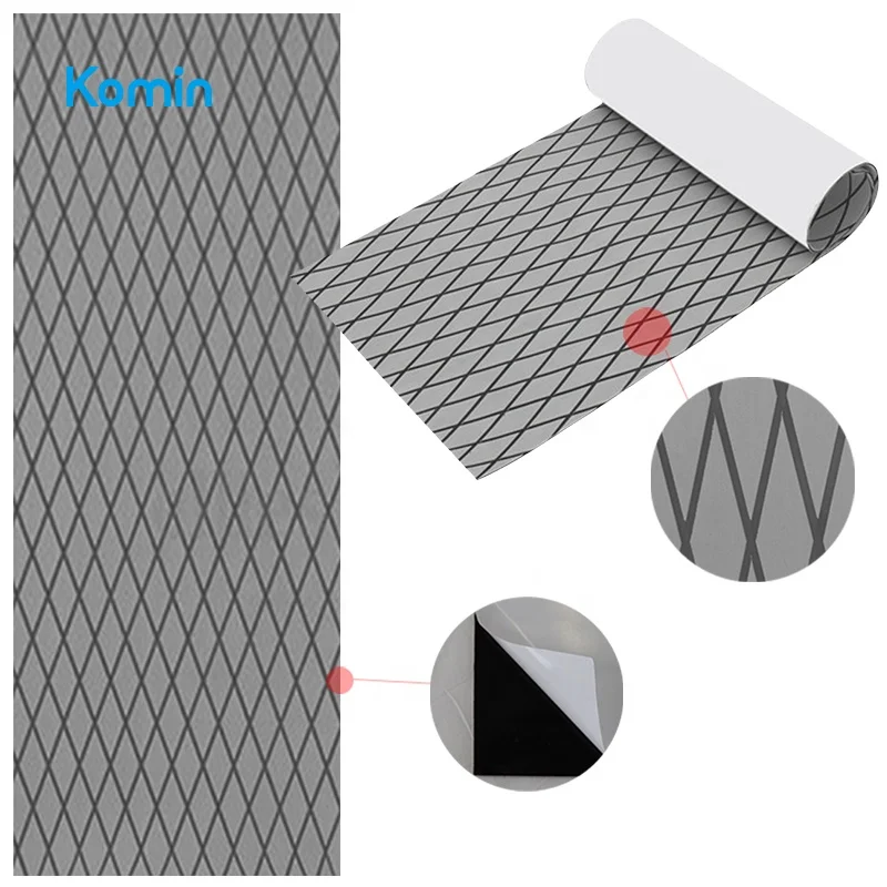 Komin Light Grey And Black Diamond Boat EVA Floor Marine Foam Decking