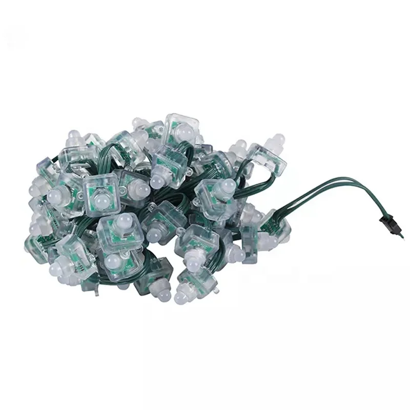 ws2811 IC Built-in Christmas Outdoor Waterproof 50pcs/string light string 12v pixel led rgb Square Pixel light