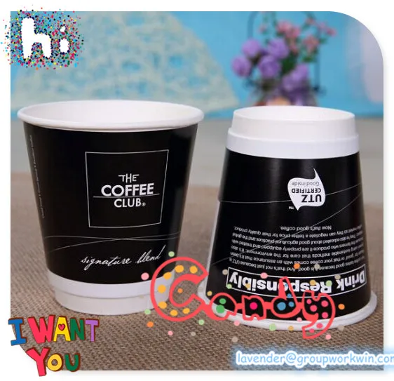 Direct Chinese Factory Single Wall Disposable Recyclable Small Disposable Coffee Paper Cups with Customized Logo Color Size