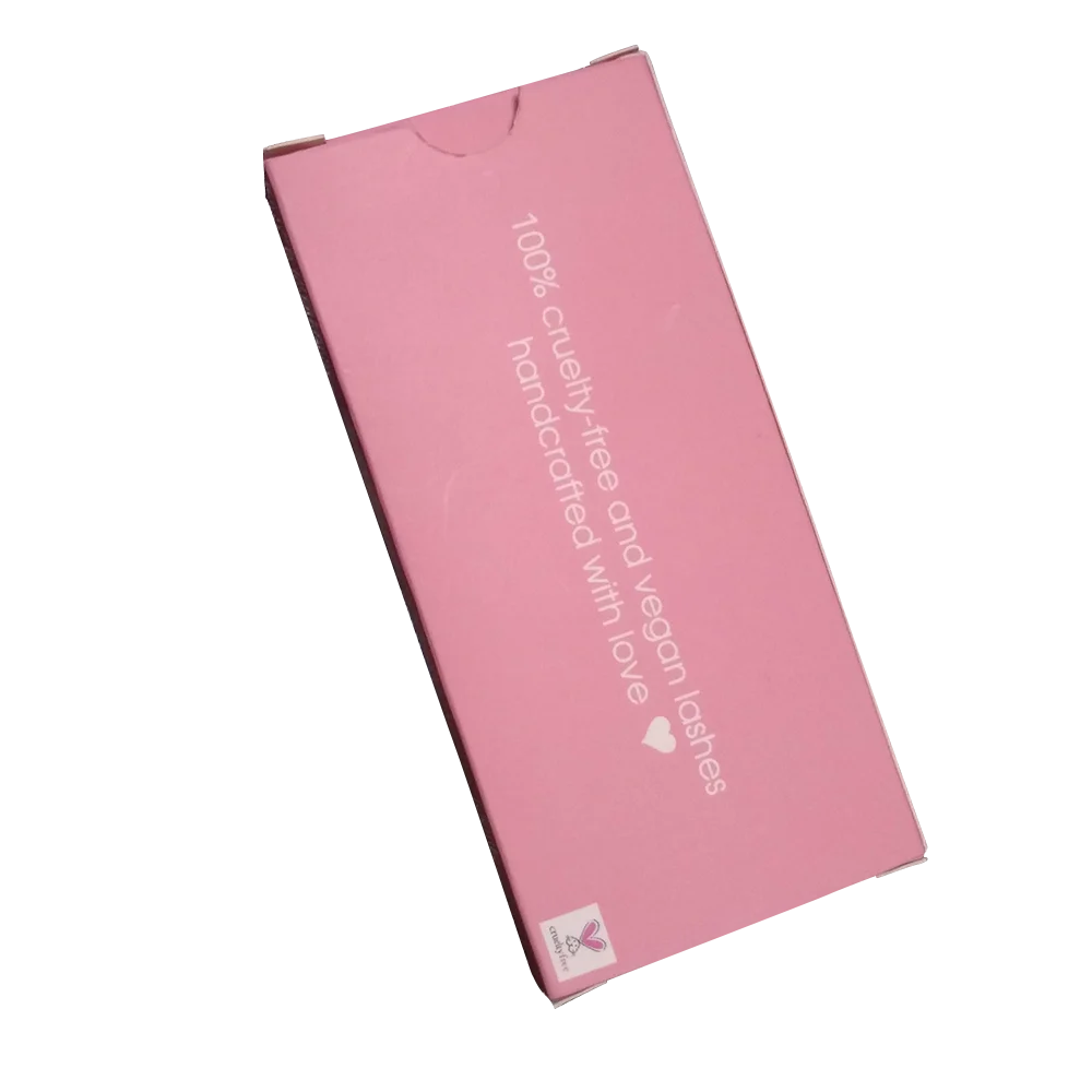 Customer wholesale Paper Box Empty Square Pink Eyelash Packaging