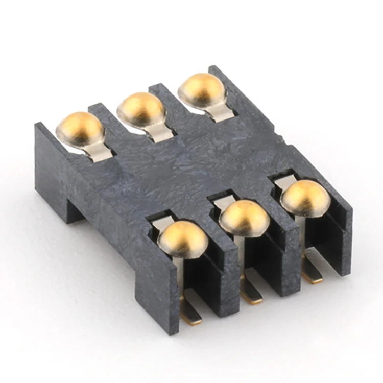 Sim Card Connector 6Pin H=3.0MM SIM Card Socket Smart Card Connector