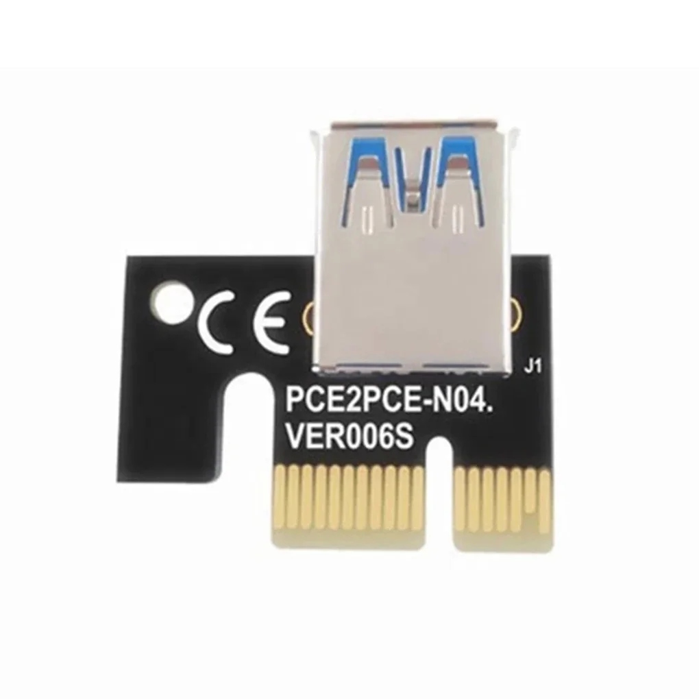  Новый черный VER 009S PCI-E Райзер 1X до 16X графическое расширение с 6 контактами 2 контактов для графического
