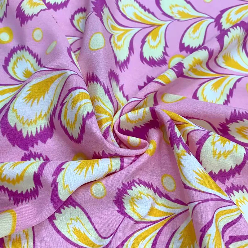 Custom design 100% poly colorful soft printed chiffon jacquard fabric for dress