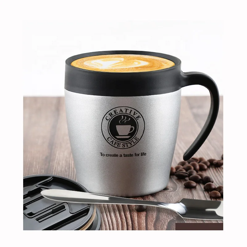 
Wholesale Custom Logo SS 400 ml Double Walled Vacuum Insulation Coffee Cup Cafetera Portatil Vasos Para Cafe Termos Coffee Mug 