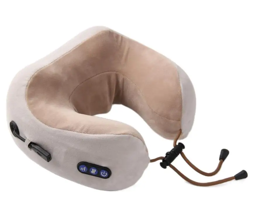 2024 Trending Products Travel Car Home Electric Heated Vibrating U Shape Neck Massager Pillow
