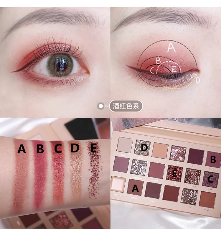 
Wholesale Makeup High Pigment Make Your Own Brand Private Label Glitter Custom Eyeshadow Palette Vegan Waterproof Eye OEM 