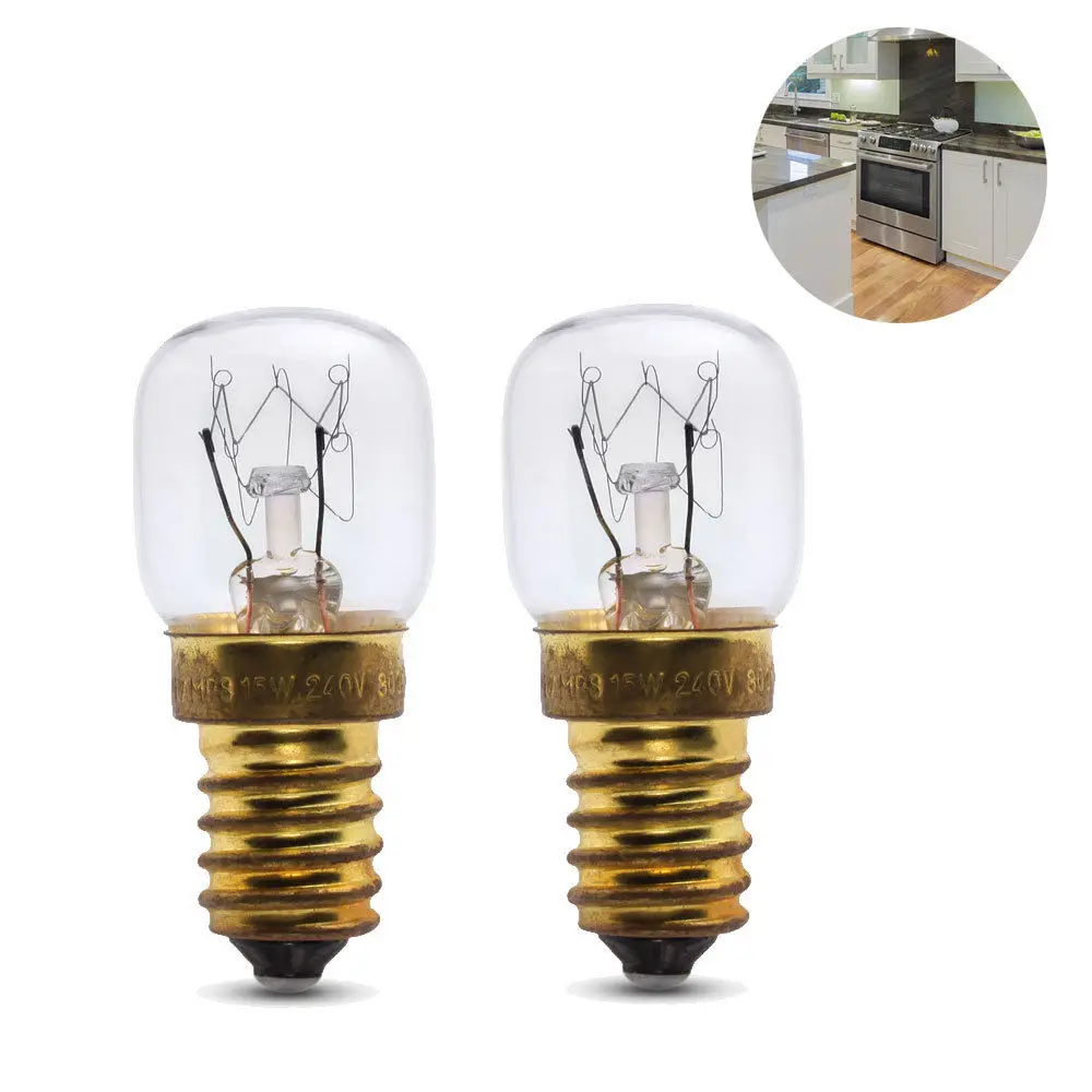 Wholesale 15W 25W Microwave Oven Bulb T22 T25 120V 220V Small Screw Indicator Light Bulb E12 E14 300 Degree Heat Resistant Bulb