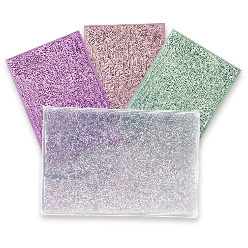 DIY Design Card Paper Craft 3D Plastic Floral Embossing Folders for Scrapbook