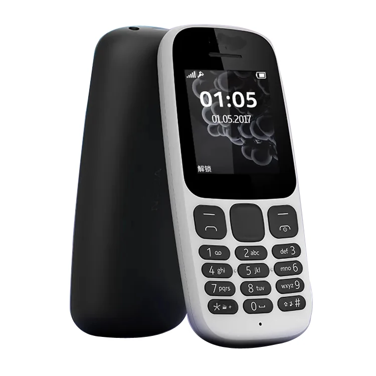 2G Feature phone second hand  used phone button keyboard mobile phone 105