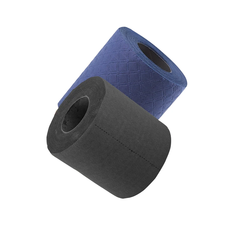 black color 4 ply toilet tissue paper roll accept customized color stain wholesale 100 rolls per carton