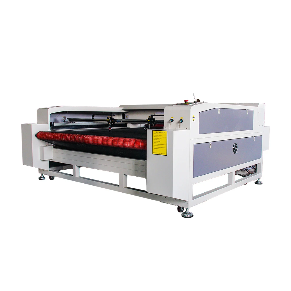 Auto feed 1810 1812 1820 co2 fabric laser cutting machine for textile roll cloth with ccd camera optional