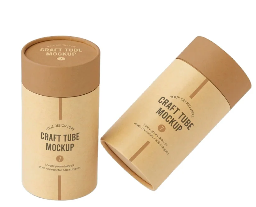 In Stock Round Kraft Paper Tube Packaging Wholesale For Biodegradable Cardboard Paper Tube