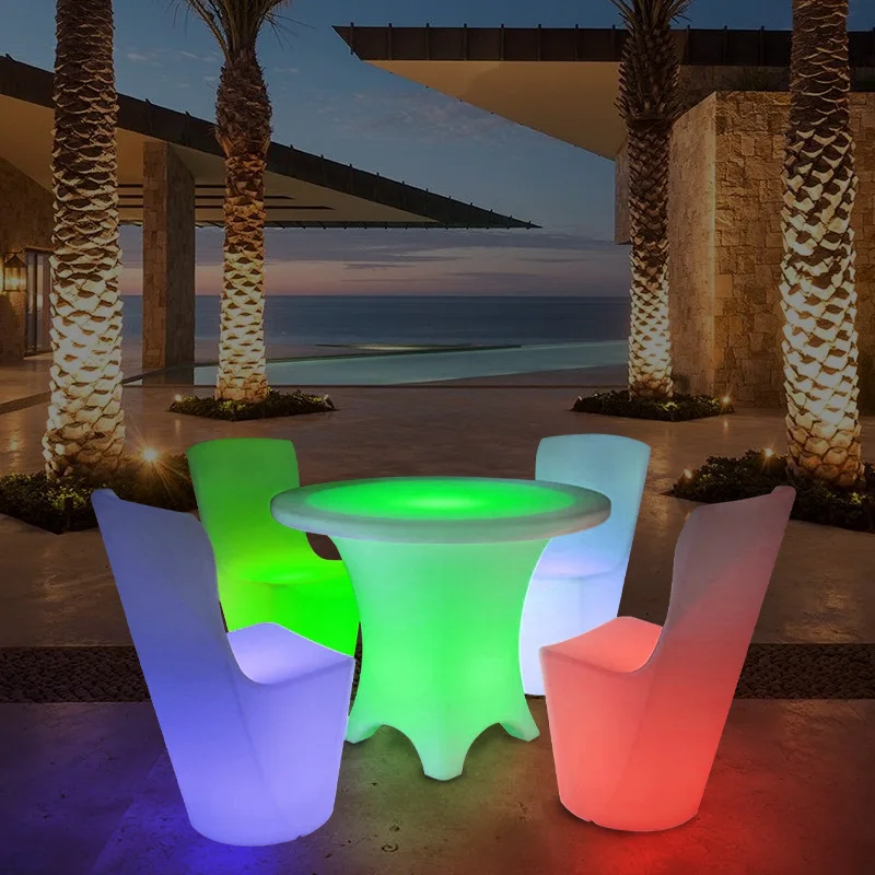RGB 16 Colors LED Coffee Table/Modern LED Furniture/ LED Table and Chair for Event
