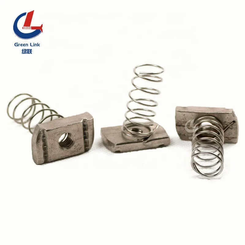 M6 M8 M10 M12 Stainless Steel Channel Spring Nut Square Nut With Spring