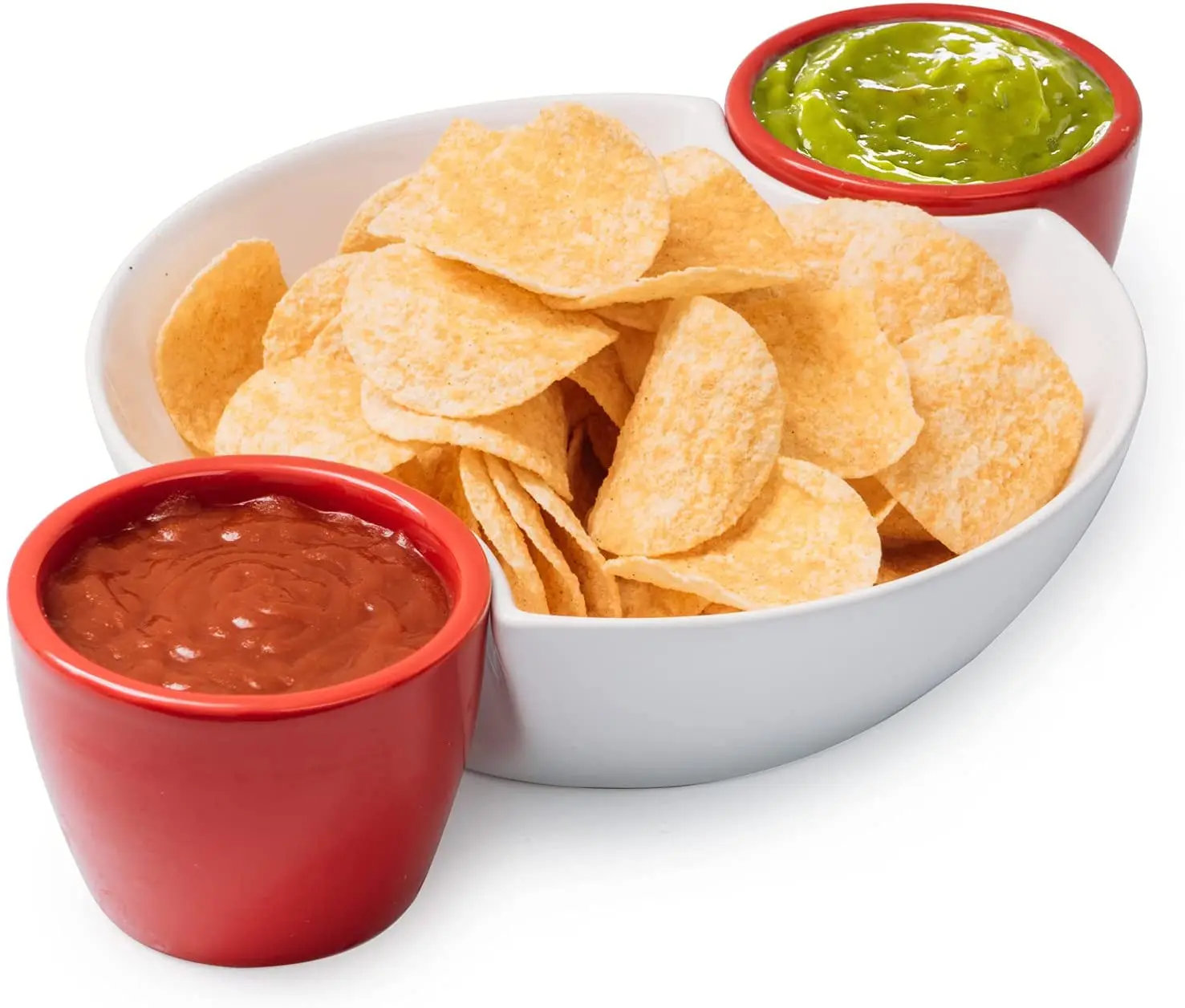 Amazon Hot Sale Ceramic Salad bowl Snack Bowl Dolomite Chip and Dip Serving Dish for Home Hotel Party