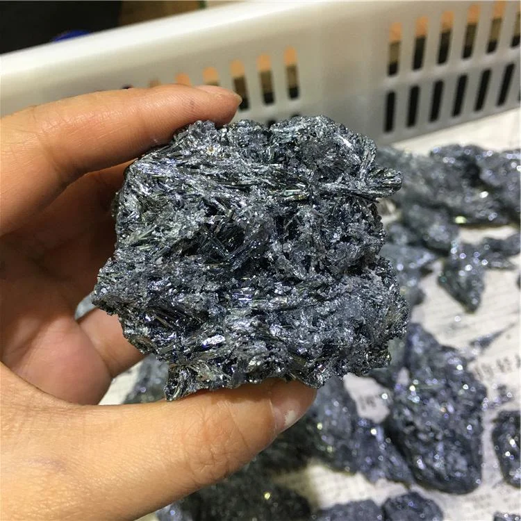 
Natural high level quality raw rough stone stibnite concentrate mineral antimonite specimens 