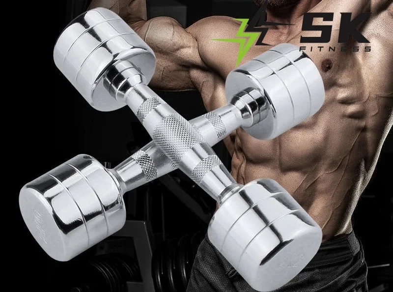 SK Wholesale Weightlifting Chromed Barbell Steel Weight Plates For Gym steel weight stack plates for gym