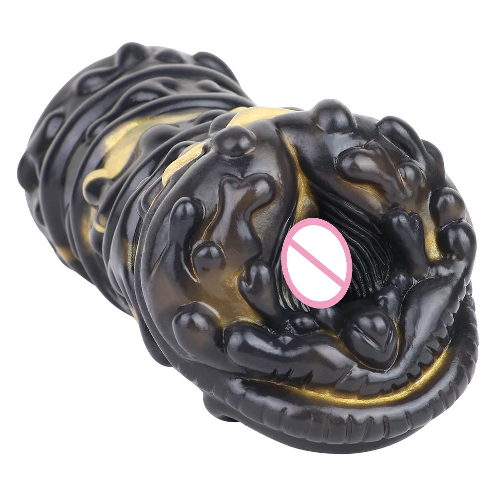 GEEBA 9.8 Inches Black Male Masturbation  Aircraft Cup For Men Sex Pussy Soft Cow Dolls