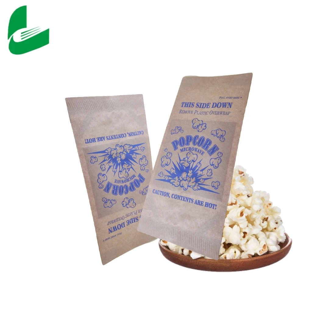 OEM Custom Printing Recycle Grease Proof Rice Microwave Popcorn Bags for Fast Food