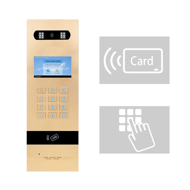 Golden IP Intercom Door Phone System Doorbell For Multi Apartments