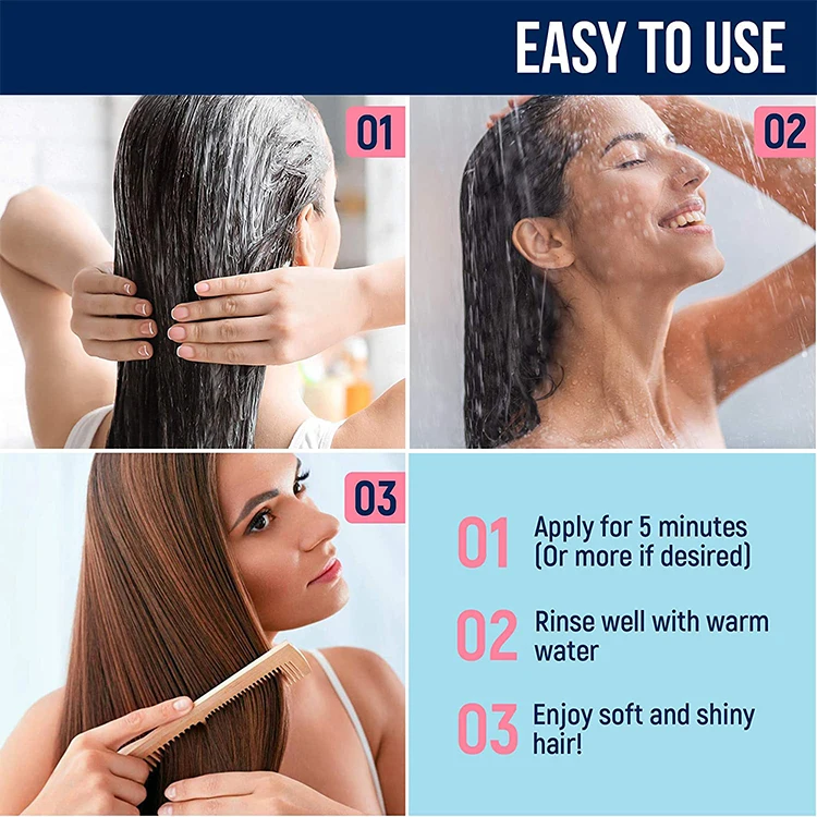 NATURAL INTENSIVE TREATMENT EFFECTIVE  COCONUT OIL RETINOL ALOE VERA MOISTURIZING ANTI FRIZZ POWERFUL COMPLEX KERATIN HAIR MASK