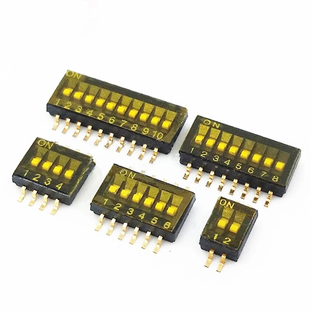 16 Pins 8 Position PCB SMT SMD Dip Switch 1.27 mm Half Pitch J LeadDS series DIP switch