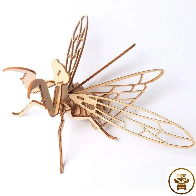 Hot selling High Quality 3 D Innovative Cute Wooden Puzzle and Educational diy toys  Insects Shape Toys for Kids