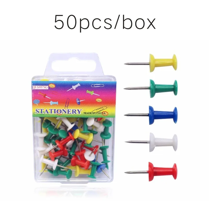 Thumbtack,Colored Pushpins,Cork Board Nail Decoration Fixed Art Nail For Stationery Supplies-THD
