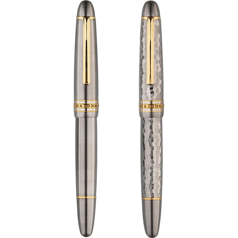 MAJOHN  P136 fountain pen, made of titanium alloy lightweight metal material, brass piston, optional with German 18K gold nib