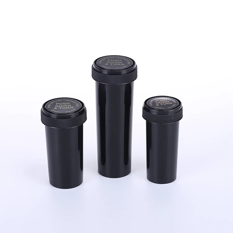 Customize Various Specifications Push Down Turn Cap Plastic Medical Pill Bottles Reversible Cap Medical Bottle