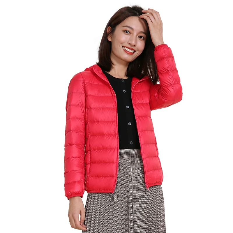 Good Price High Quality Winter Women Warm Fashion Hoodie Jackets  Light Down Jacket